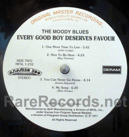 Moody Blues - Every Good Boy Deserves Favour U.S. Mobile Fidelity LP