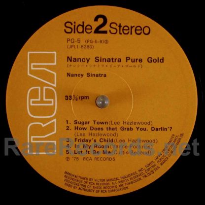 nancy sinatra - pure gold japan lp