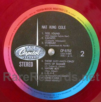 nat king cole -nat king cole red vinyl japan LP