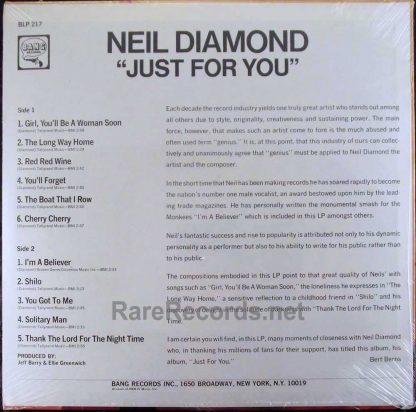 neil diamond just for you lp