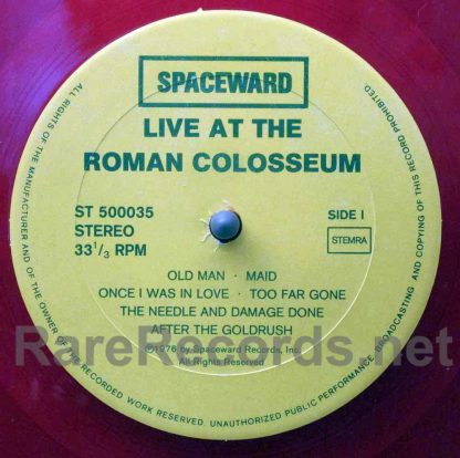 neil young live at the roman colosseum u.s. red vinyl lp