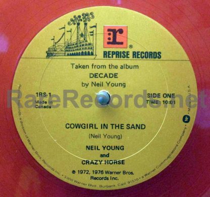 neil young cowgirl in the sand orange vinyl canada 12" single