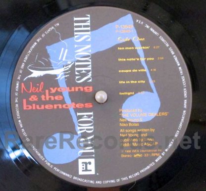 neil young - this note's for you japan lp