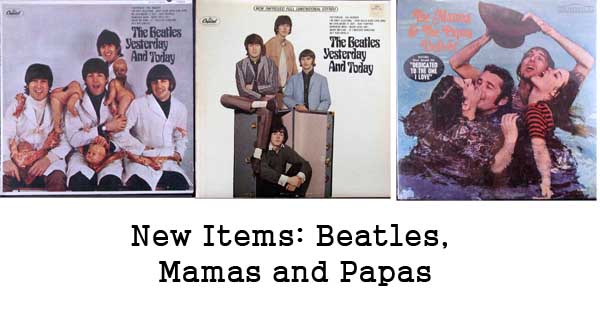 rare records - beatles, mamas and the papas