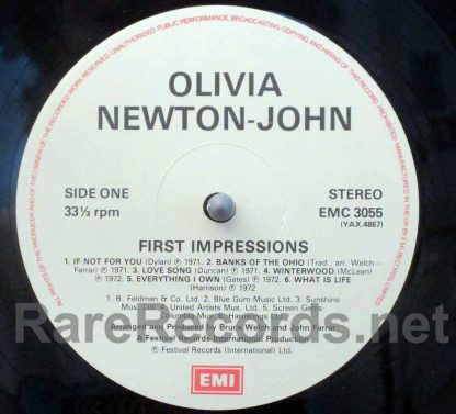 Olivia Newton-John - First Impressions UK LP