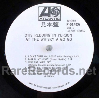 otis redding - in person at the whisky a go go japan promo lp