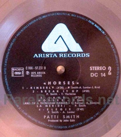 patti smith horses gray vinyl france lp