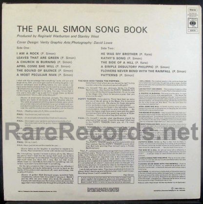 paul simon - The Paul Simon Song Book uk lp