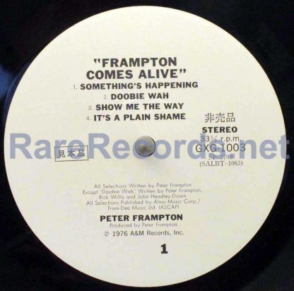 peter frampton - frampton comes alive japan promo lp