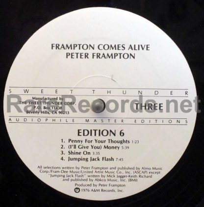 Frampton Comes Alive! 1982 U.S. Sweet Thunder lp