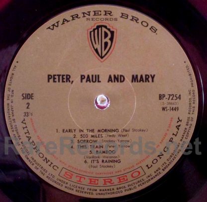 peter paul & mary - peter paul & mary red vinyl japan lp