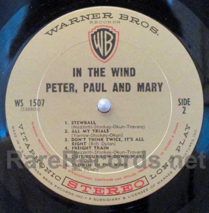 peter, paul and mary - in the wind u.s. stereo lp