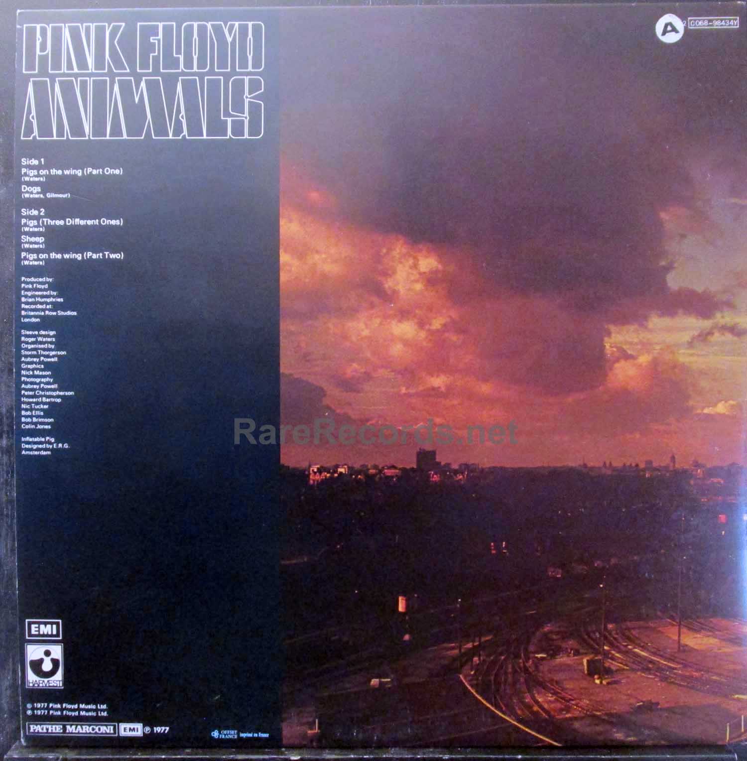 Pink Floyd – Animals sealed 1977 French pink vinyl LP