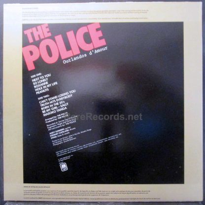 Police - Outlandos D'Amour Canada half speed mastered LP