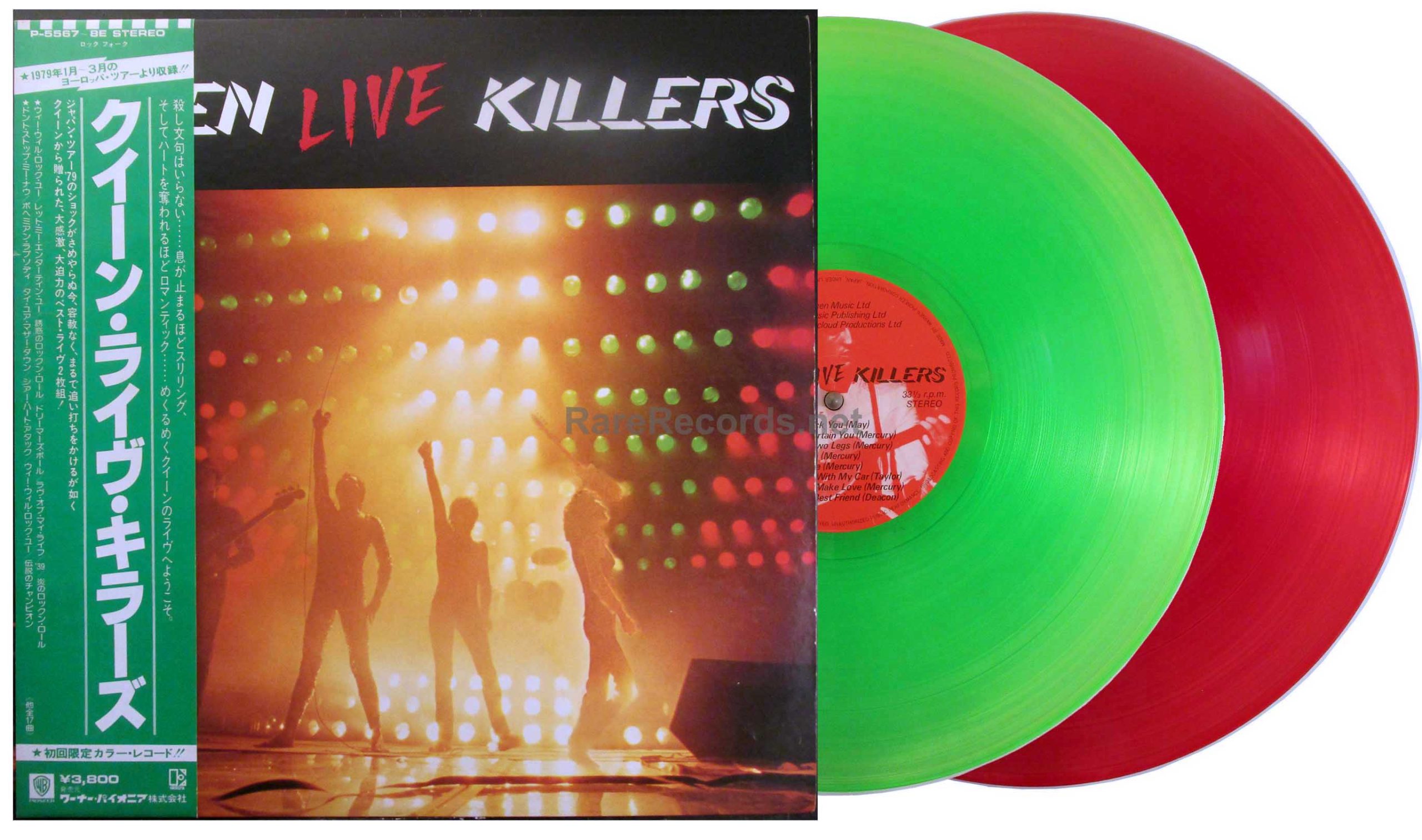 Queen – Live Killers original Japan red/green vinyl 2 LP set with obi
