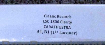 reiner/cso - also sprach zarathustra classic records test pressing lp