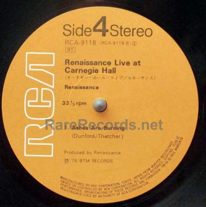 Renaissance – Live At Carnegie Hall 1976 Japan 2 LP