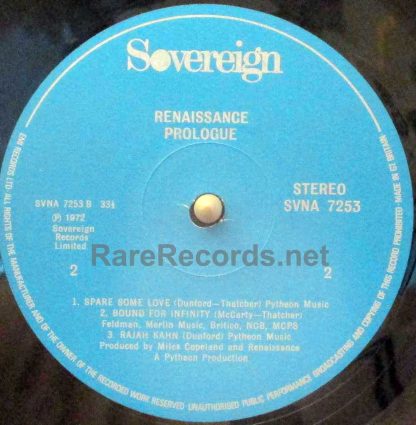 Renaissance - Prologue original UK LP