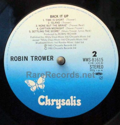 robin trower back it up japan lp