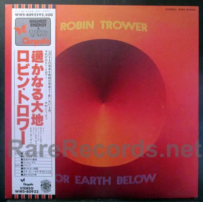 Robin Trower - For Earth Below Japan white label promotional LP