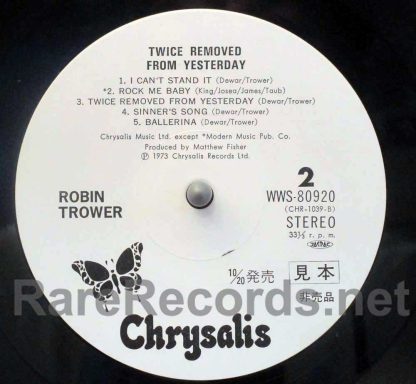 Robin Trower - Twice Removed From Yesterday Japan promo LP