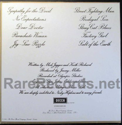 Rolling Stones - Beggar's Banquet 1978 Dutch white vinyl LP