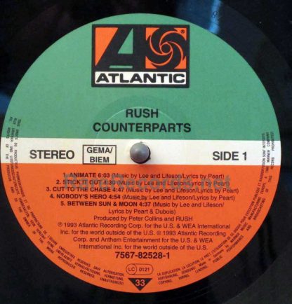 Rush - Counterparts 1993 German LP