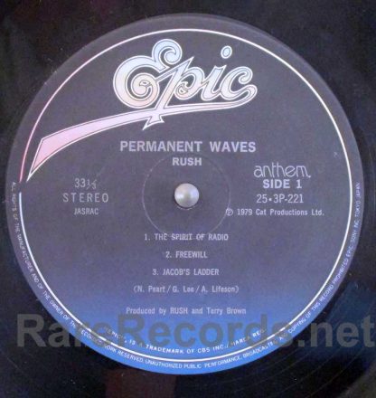 rush - permanent waves japan lp