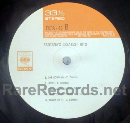 santana - santana's greatest hits japan record club lp