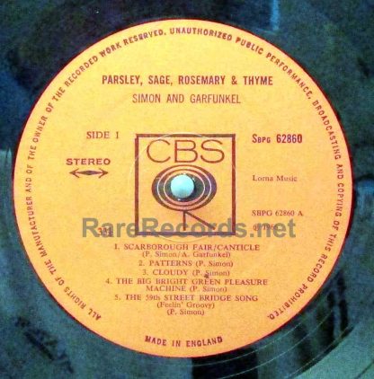Simon and Garfunkel - Parsley, Sage, Rosemary & Thyme UK stereo LP
