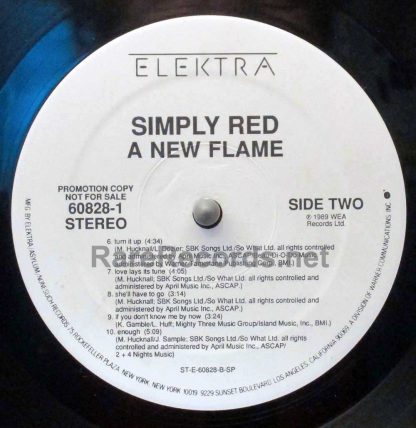 simply red a new flame u.s. promotional lp