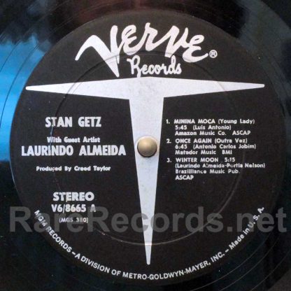 Stan Getz - Stan Getz With Guest Artist Laurindo Almeida 1963 U.S. stereo LP
