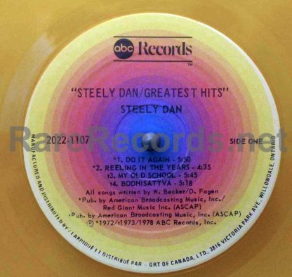 steely dan greatest hits canada yellow vinyl lp