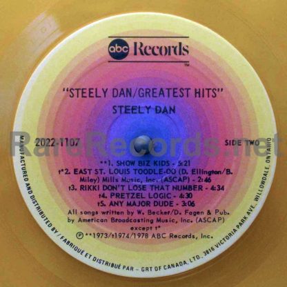 steely dan greatest hits canada yellow vinyl lp