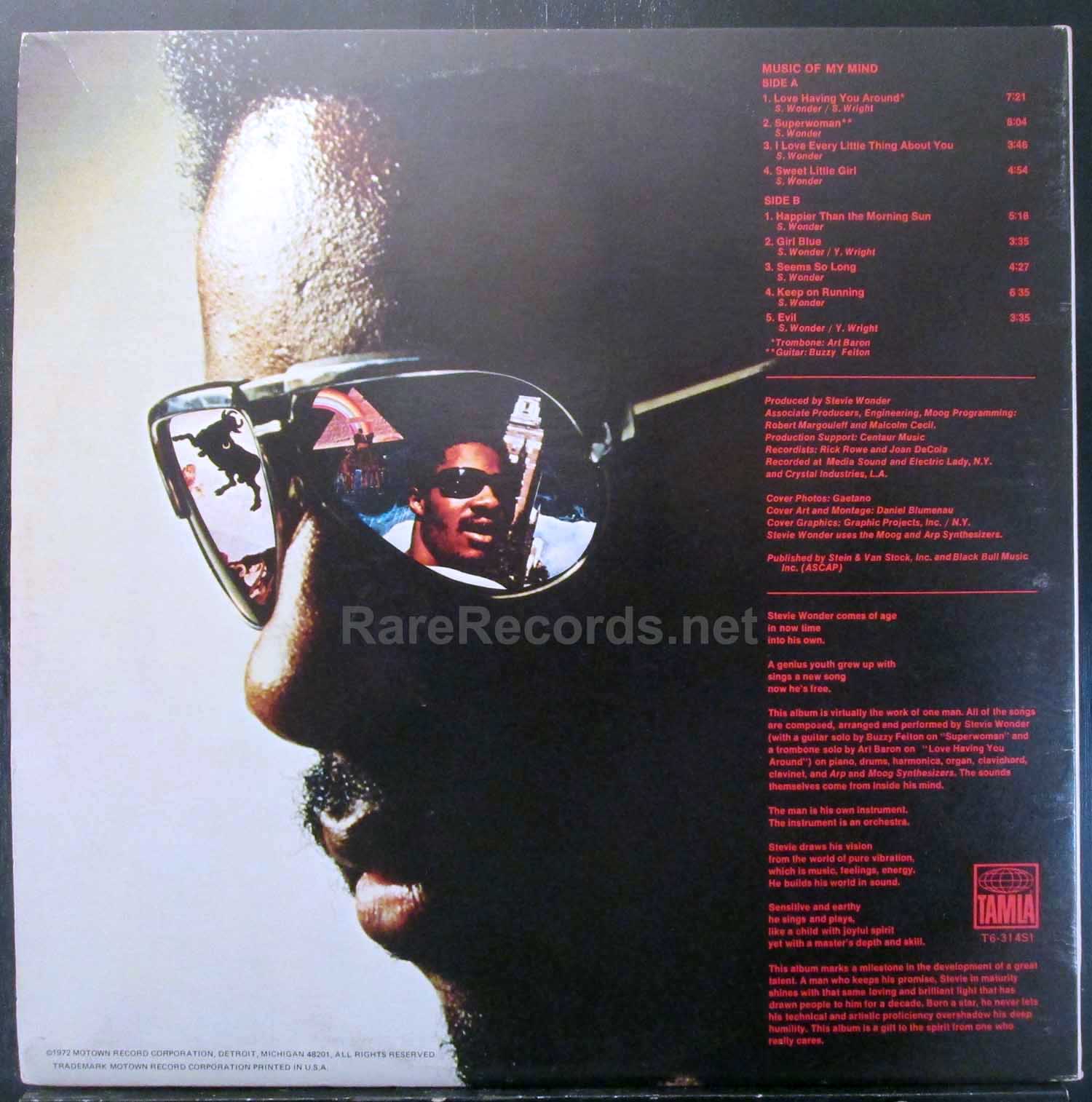Wonder　Music　1972　Mind　–　My　of　Stevie　LP