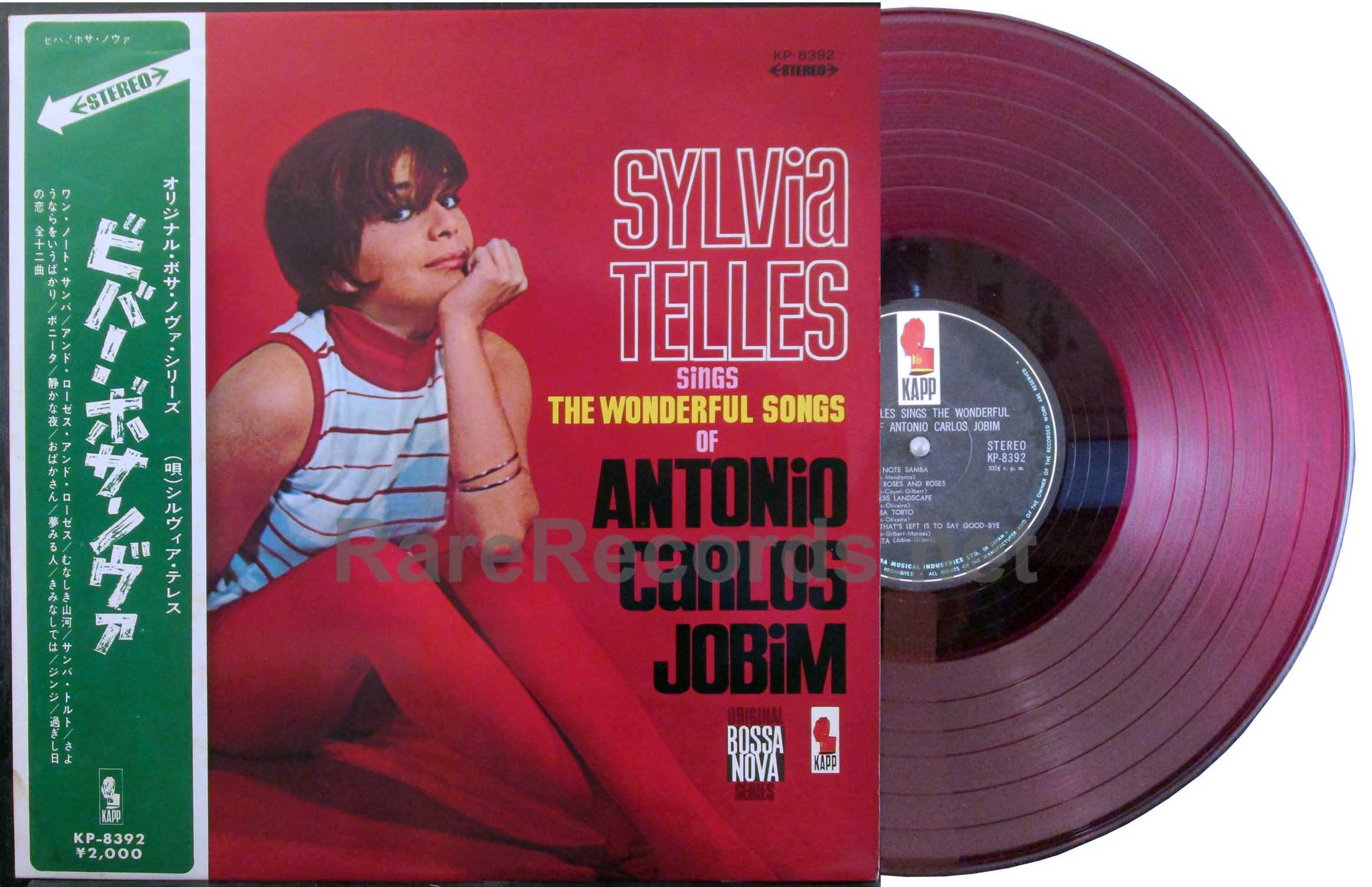 Japan　with　vinyl　Songs　Carlos　Of　Telles　Sings　Wonderful　LP　obi　Sylvia　Antonio　Jobim　–　The　red