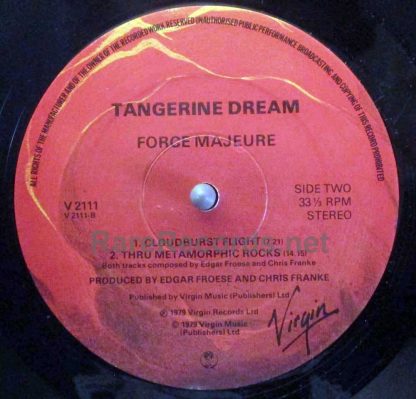 Tangerine Dream - Force Majeure UK black vinyl LP