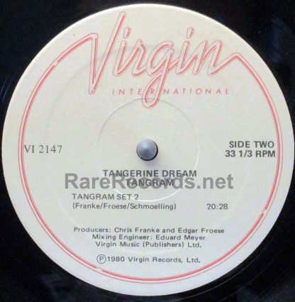 Tangerine Dream - Tangram 1980 U.S. LP