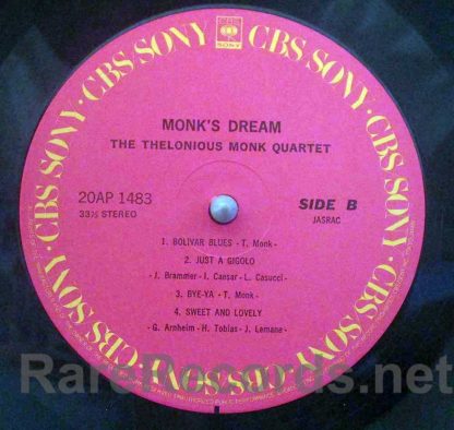 Thelonious Monk - Monk's Dream Japan LP