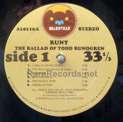 Runt: The Ballad of Todd Rundgren original U.S. LP