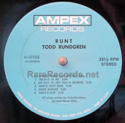 Todd Rundgren - Runt 1970 U.S. Ampex LP