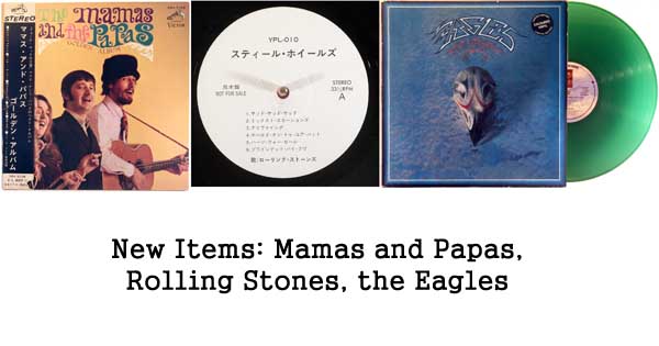 new rare records - mamas and papas, rolling stones, eagles