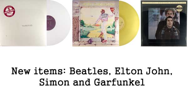 new rare records - beatles, elton john, simon and garfunkel