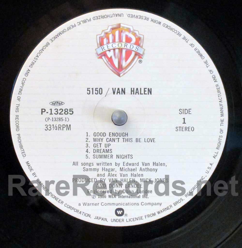 Berolige ugunstige Bloodstained Van Halen – 5150 Japan LP with obi