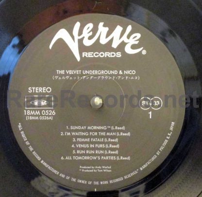 Velvet Underground & Nico - 1986 Japan LP