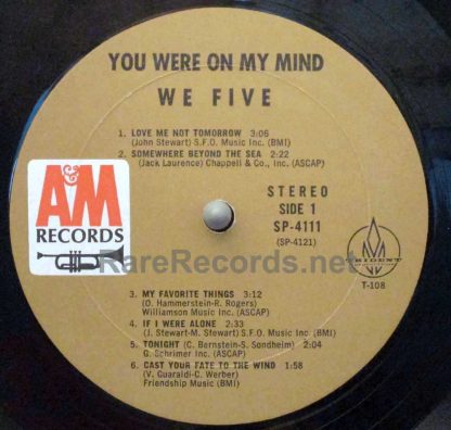 we five you were on my mind u.s. stereo LP