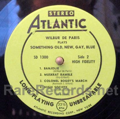 Wilbur De Paris – Plays Something Old, New, Gay, Blue 1958 U.S. stereo LP
