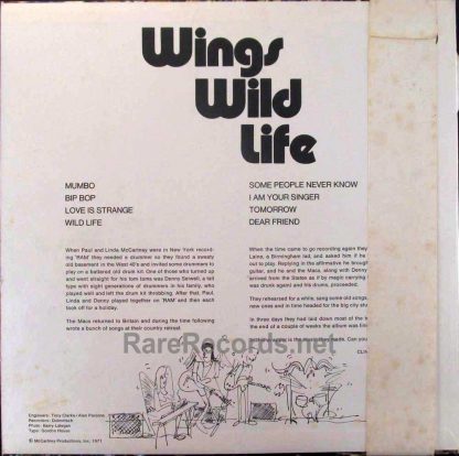 paul mccartney & wings - wild life red vinyl japan lp