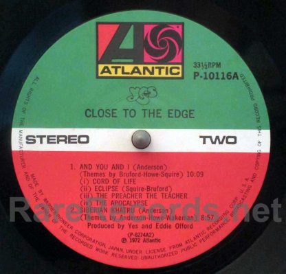 yes - close to the edge japan LP