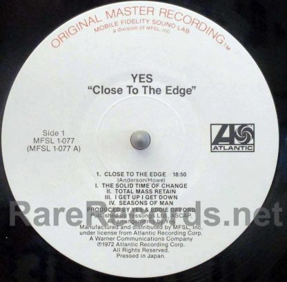 Yes - Close to the Edge Mobile Fidelity LP